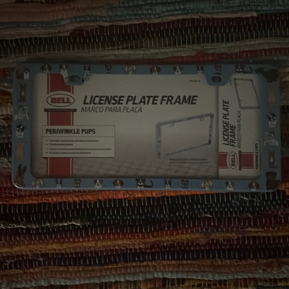 license plate frame, sorry i only have one😔